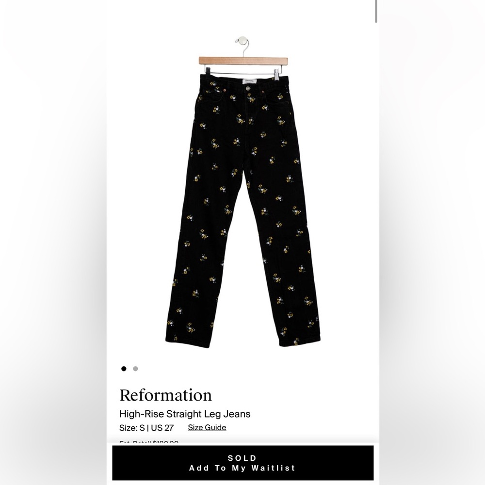 Reformation Straight Leg Jeans